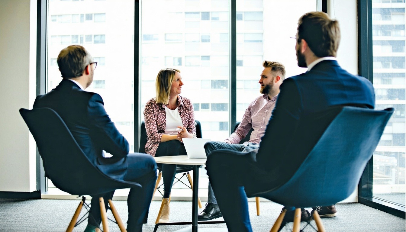 Consultants strategising for business growth